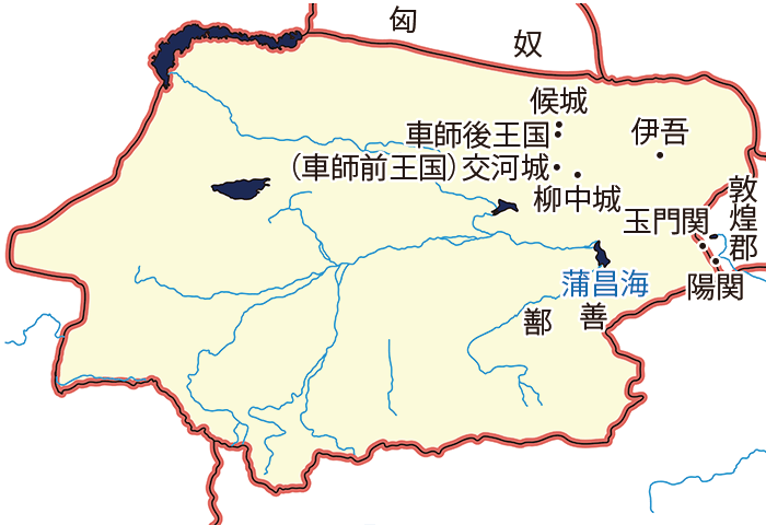 西域・安帝期関連地図